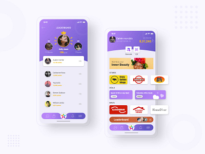 Loyal~n~Save - Application UI/UX Design appui appuidesign cards ui design design app designer ecommerce leaderboard loyal mobile mobile ui royalty save