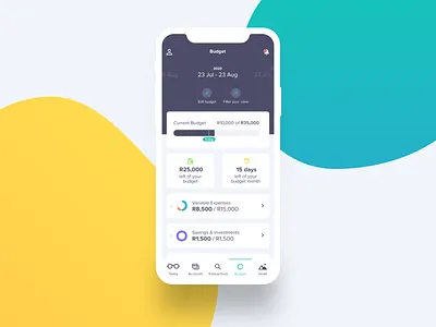 Budget with 22seven 22seven app budget budget app design finance financial fintech gradient graphic ios mobile mobile app product design ui ui design user experience user interface ux