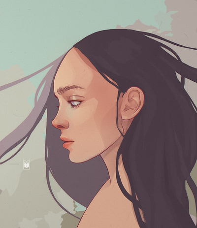 Girl character design girl illustration portrait shimur
