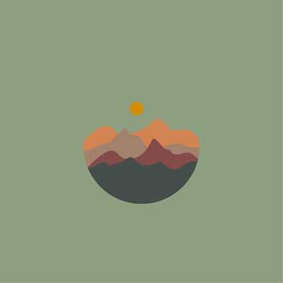 Mountain planet adobeillustator colors illustration illustrator mountain simple sunset vector