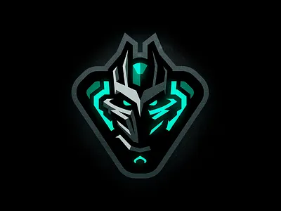 Robot Mascot Logo black branding design e sports future illustration logo mascot mascot logo neon robot vector white
