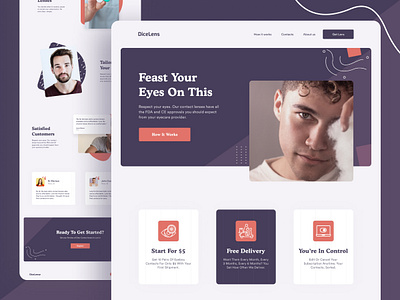 Landing Page Design Exploration agency design designer ecommerce eye healthecommerce landing landingpage lens medicine redesign ui ui ux web web design webflow webflowecommerce website