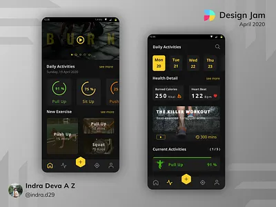 Sport App Design app dark mode dark theme dark ui design figmadesign mobile ui mobileapp mobileappdesign sport sports design ui ui design uidesign uiux ux uxdesign uxdesigns workout