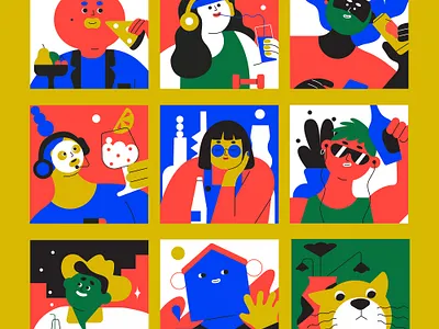 Quarantine time 2d art direction design doodle drawing flatdesign fun illustraion illustration quarantine vector