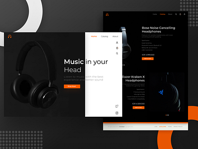 Headphone Store Design Concept headphone ui ui design web web design