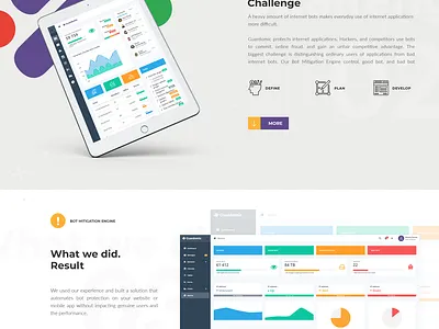 Bot mitigation engine app app design bot case study defence design engine logo purple ui ux web