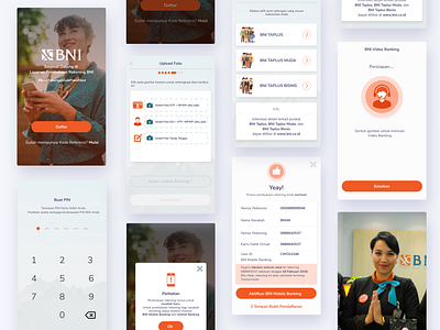 BNI Digital Account Opening app bank app designs mobile mobile app design mobile app development product design transactions ui uidesign ux