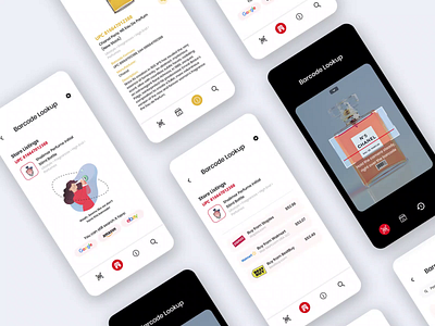 Barcode Scan and Shopping App barcode clean creative design ecommerce mobile app online shop perfume scan shop shopping shopping app specindia store ui ux