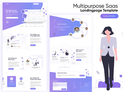 Multipurpose Saas Website And Landingpage Template app design landing page design landingpage saas design saas landing page saas website ui design website website design