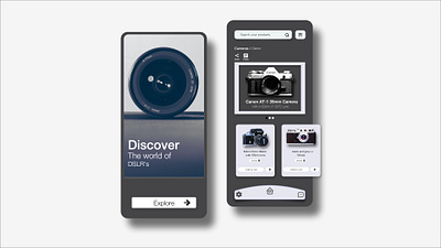 DSLR's Mobile App Concept camera app concept design app dslr ui ui design uidesigner uiux uxdesign uxui