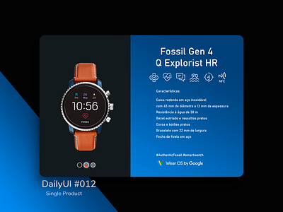 DailyUI #012 - Single Product dailyui dailyui 012 fossil single product wearables wearos