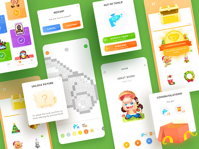 Dopixel2.0.0_5p challenge colorful cute icon mobile popups sketch ui