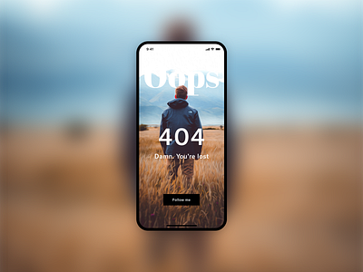 008 - 404 008 404 404 error mobile app oops ui challenge ui design user experience