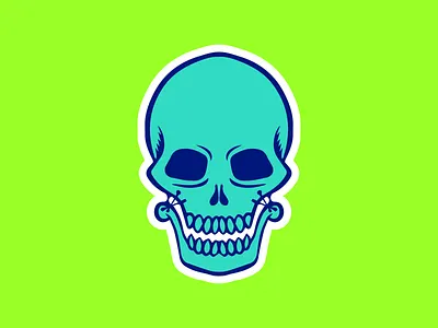 Wired Jaw character illustration procreate skull sticker vector
