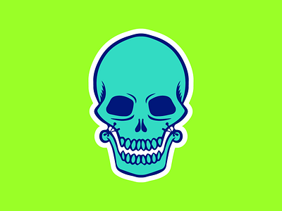 Wired Jaw character illustration procreate skull sticker vector