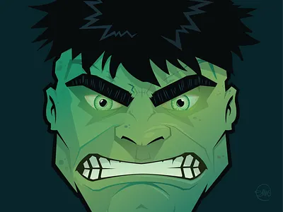 The Incredible Hulk adobe adobe illustrator art artwork avengers color comic comics flat green hero hulk illustration illustrator incredible hulk marvel the avengers vector