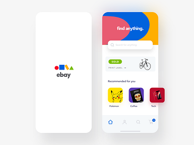 eBay Mobile App Exploration app application branding clean colorful design ebay ecommerce ios iphone minimal mobile product product design simple ui ux ux design