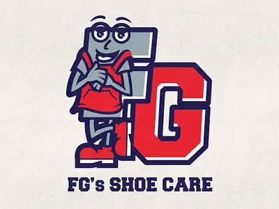 FG's Shoe Care Logo apparel artworkforsale brand branding branding design designforsale illustration illustrator mark mascot print typography vector