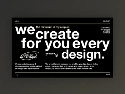 Creative Agency - Home Page Exploration agency agency website black clean concept design home homepage minimal portfolio typography ui ux web web design website