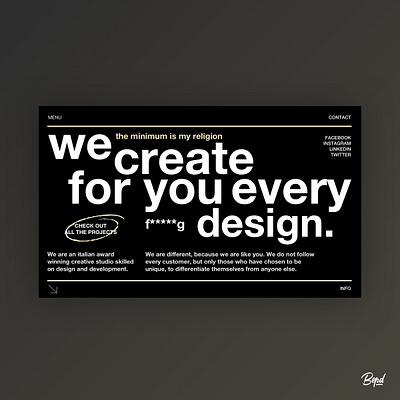 Creative Agency - Home Page Exploration agency agency website black clean concept design home homepage minimal portfolio typography ui ux web web design website