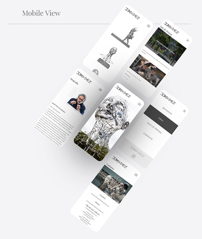 Artist Portfolio mobile ui portfolio responsive design ui ux