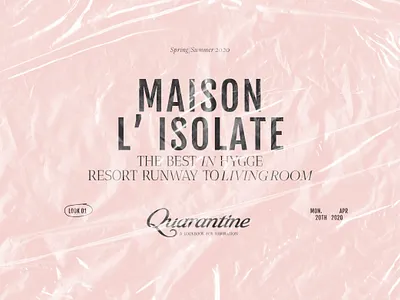 Isolation, But Make It Fashun. dusty pink fashion retrowrap texture typography typography design vintage