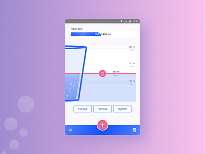 Drinking App Concept drinking glass mobile ui ui