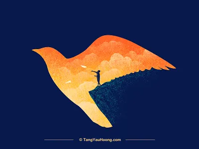 The Bird advertising art bird branding commission conceptual editorial illustration illustration art illustrator logo magazine minimalist nature negativespace silhoutte surreal