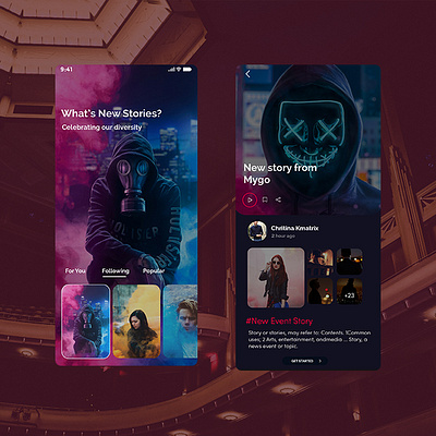 MusicApp Rappe 1r app app design application dailyui design designer designs event event app event branding graphicdesign inspiration landing page music app social social network socialmedia stories storytelling ui