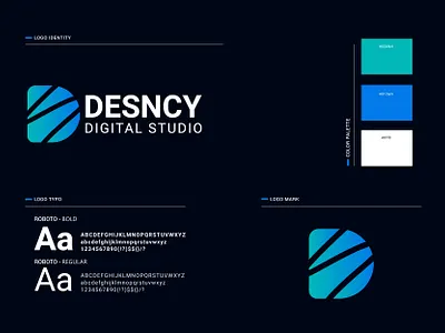 Desncy Digital Studio agency branding creative design desncy digital studio desncy logo digital studio flat graphic logo logo a day logo animation logo design