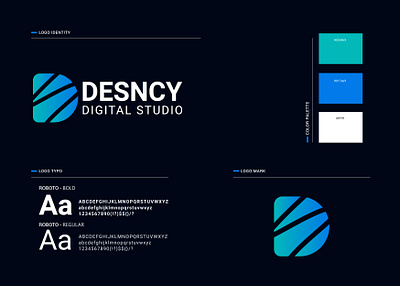 Desncy Digital Studio agency branding creative design desncy digital studio desncy logo digital studio flat graphic logo logo a day logo animation logo design