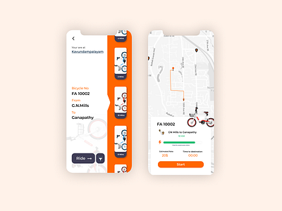 Zoop Bike app branding design product design ui