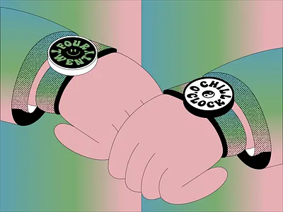 Chill O'clock 420 cannabis chill fourtwenty fun illustration psychedelic weed