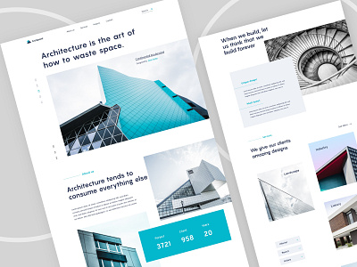 architecture landing agency architect landing page ui ux website