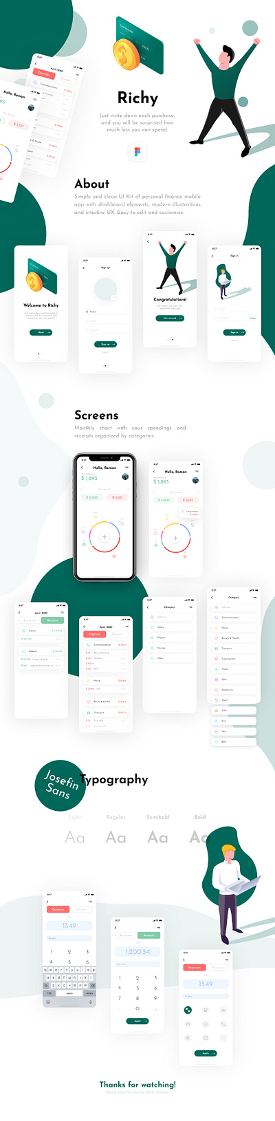 Personal finance app UI screens andoid app android app apple budget control expenses figma finance interaction ios ios app ios app design iphone mobile mobile app design money receipts screen tracking