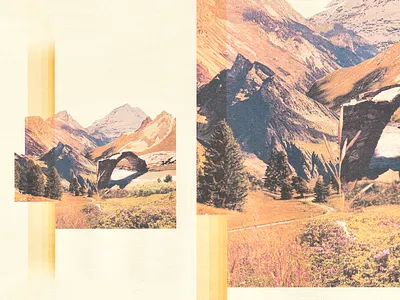 Vanoise National Park alps collage cutout mountains national park nature poster print scanning texture tribute vintage