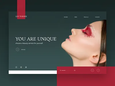 Web design beauty salon beauty salon design mainpage ui webdesign