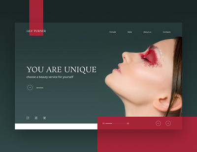 Web design beauty salon beauty salon design mainpage ui webdesign