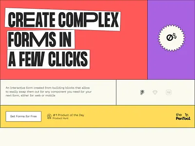 Forma by thePenTool Team asset blocks colorful figma form form constructor forma freebie landing productoftheday