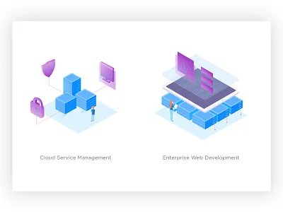 Services isometric illustration -2 app development cloud service design gradient illustraion isometric isometric illustration web development