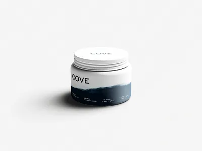 Cove - Jar black blue branding cannabis cannabis branding cannabis design cannabis logo design illustration logo packaging texture white