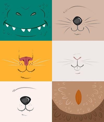 Animal Face Mask Fabric (2) animals digital illustration digital painting fabric face mask fun illustration kids kids illustration mask playful procreate protective face mask protective mask surface design