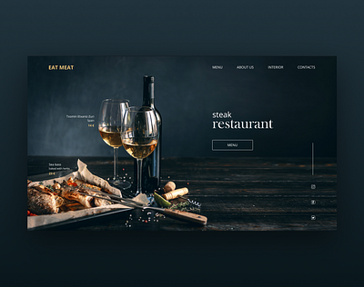 Web Design Restaurant design main page restaurant ui ux web webdesign website