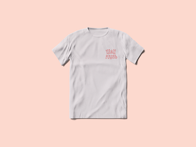 High Vibes Apparel 42020 apparel apparel design branding font lettering minimal pastel tshirt tshirt design