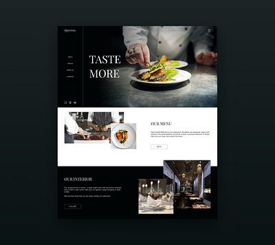 web design restaurant design main page ui ux web webdesign website