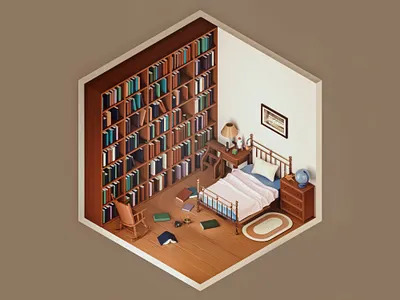 Murph's Room in Interstellar — The Rooms Project 3d 3dart animation c4d design fanart illustration interstellar movies quarantine redshift render space stayhome ui