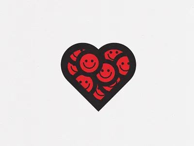 happylove bold design happy heart heart logo love red smile smiley smiley face smileys