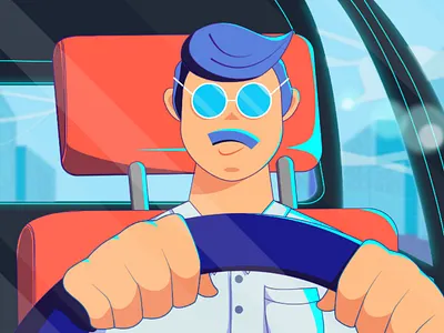 Driving home illustration driving driver