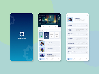 Bekal Muslim aplikasi agama app ui ui design ux ux ui