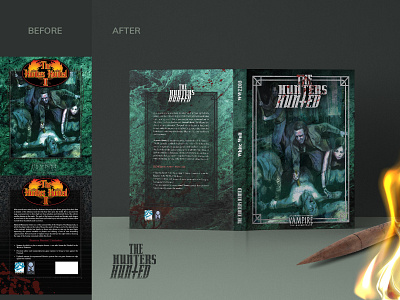 Redesign of The Hunters Hunted Book book book cover design logo redesign redesign concept rpg